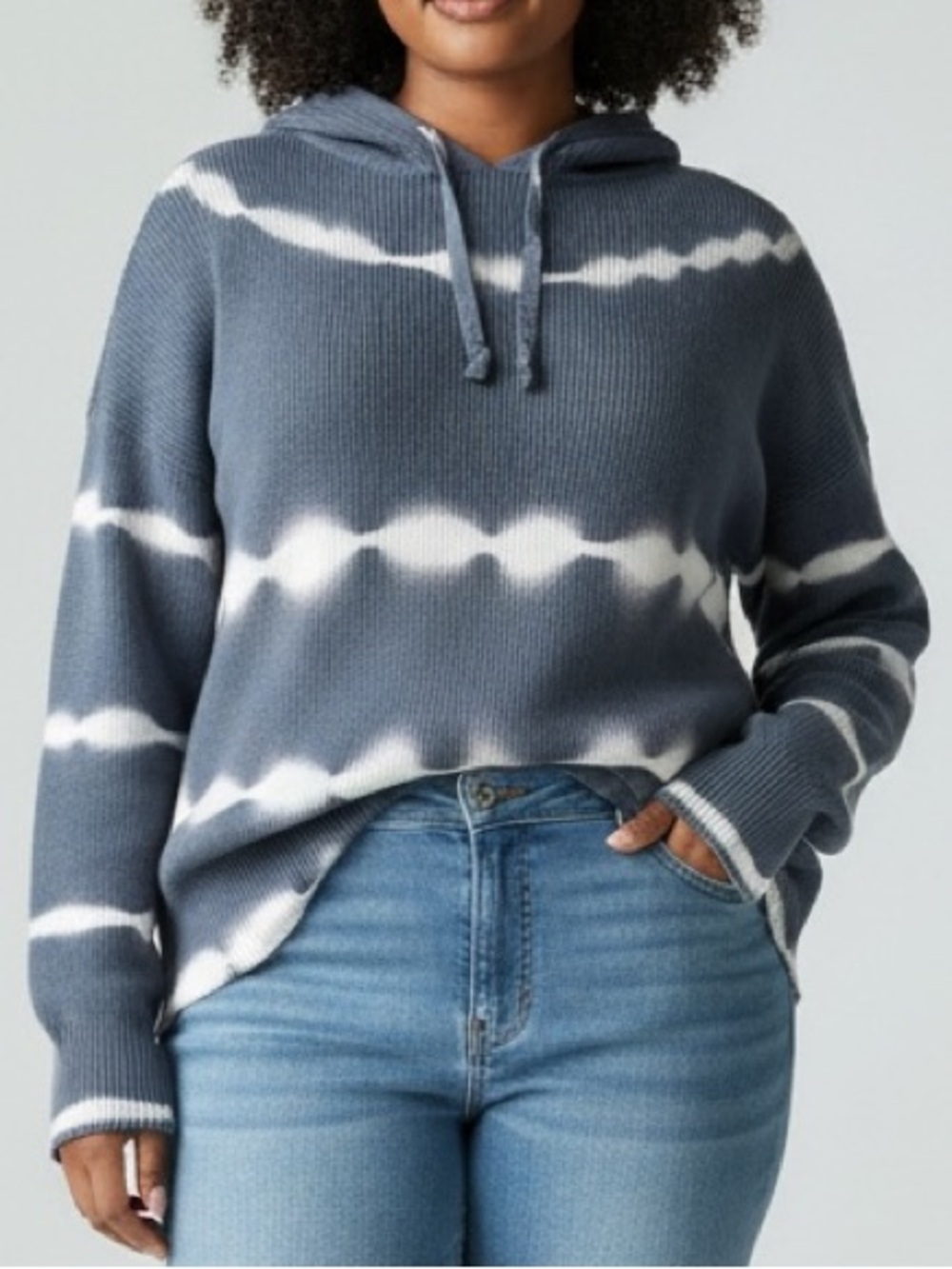 RD Style Knit Tie Dye Hooded Pullover